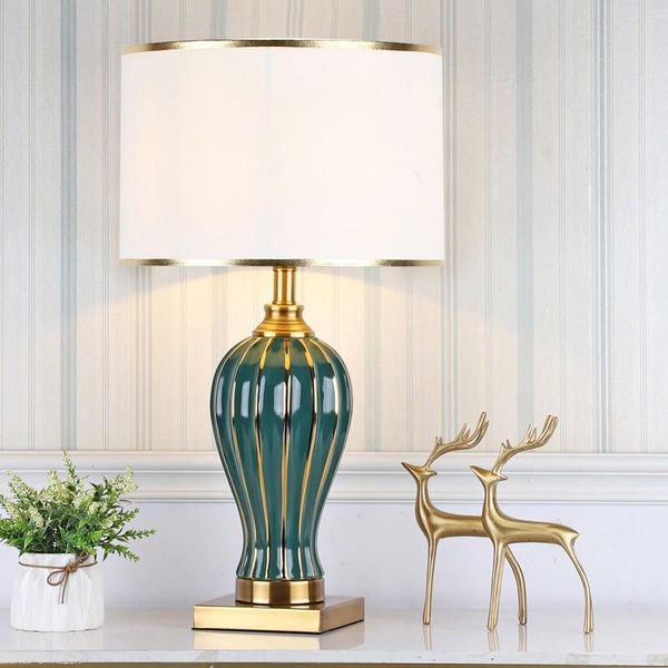 

table lamps ory ceramic lamp for bedside green led desk light luxury decoration living room bedroom library study office
