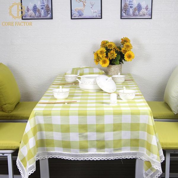 

table cloth country check lace punching tablecloth picnic small fresh home
