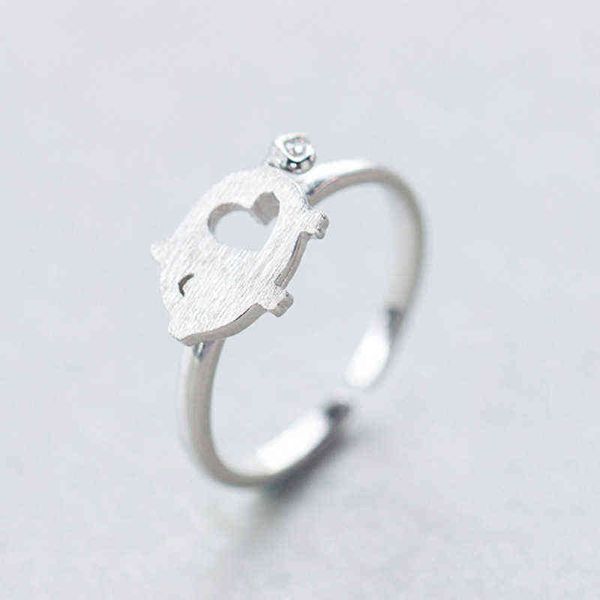 

new fashion men's and women's rings simple and fresh and cute hollow piglet opening ring jewelry gift factory direct sales g1125, Slivery;golden