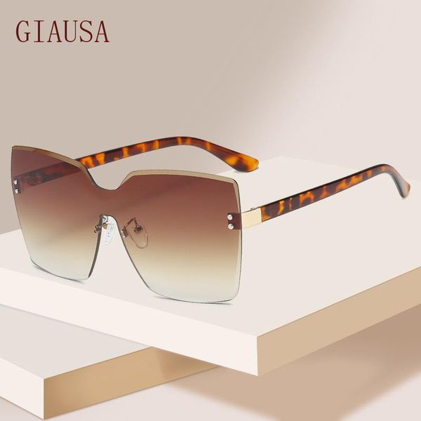 

sunglasses giausa fashion retro crystal rimless anchor personality street lens night vision glasses, White;black