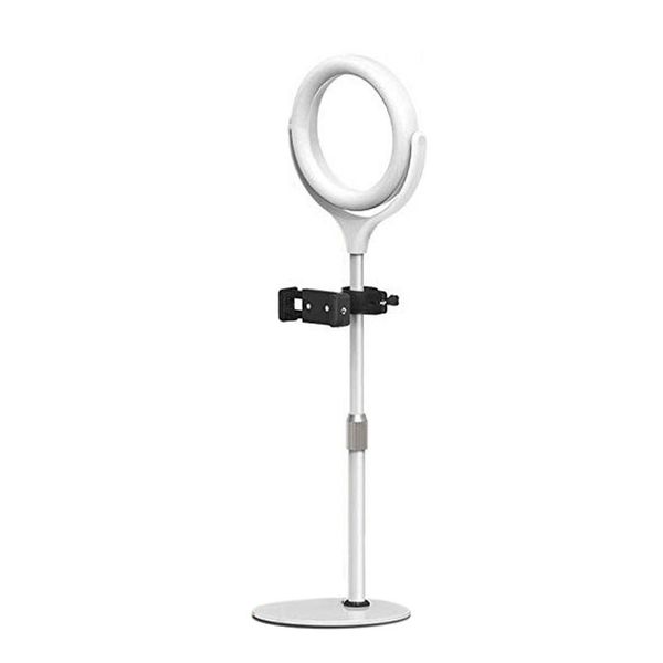 

7.87 inch selfie ring light with stand and phone holder 360Â° rotation 3 color lighting mode for live streaming youtube video flash heads