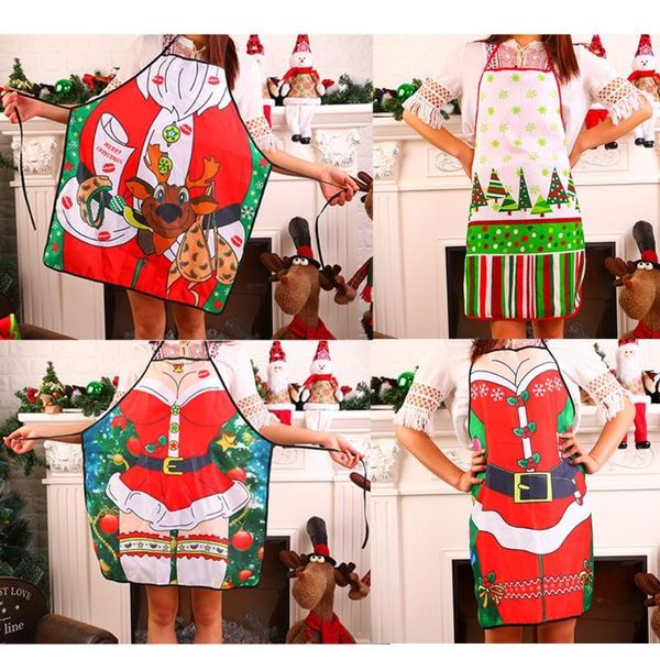 Natal aventais para as mulheres homens crianças jantar festa cozinhar avental cozinha limpeza xmas decoração acessórios manter limpo