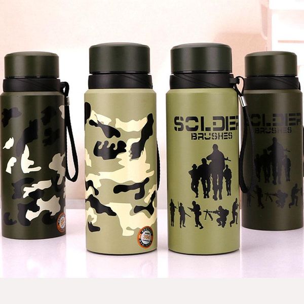 

water bottles stainless steel vacuum flask large capacity outdoor portable sports bottle travel mug 750ml