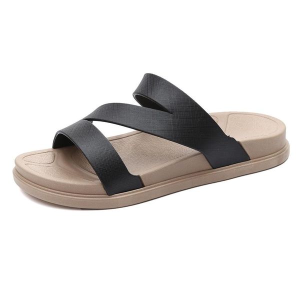 

slippers fashion 2021 women indoor bathroom slipper soft eva anti-slip home floor slides ladies summer shoes female light flats, Black