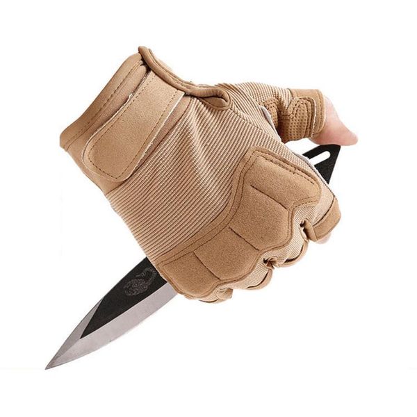 

cycling gloves half-finger tactical special forces sniper combat fighting outdoor mountaineering sports breathable, Black