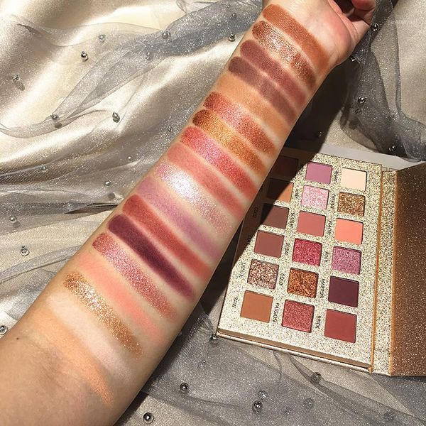 

beauty glazed 18 colors pearl matte eyeshadow palette glitter shimmer pigment gorgeous eye shadow makeup paleta de sombra tslm21