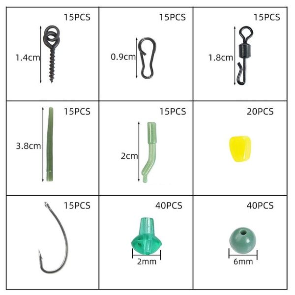 

fishing accessories q22f 275 pcs tackle kit with box, gear equipment