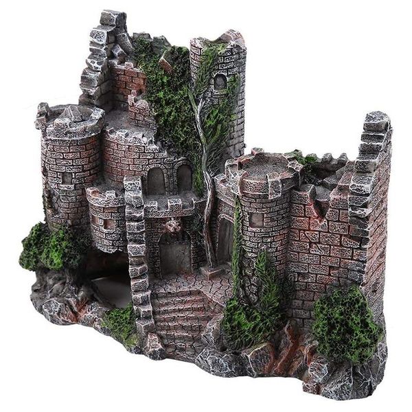

decorations aquarium simulated resin decoration eco-friendly rockery castle cave
