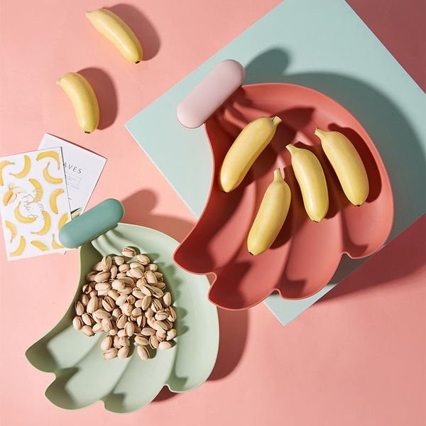 

kitchen storage & organization fruit plate nordic style solid color snack home divided dried