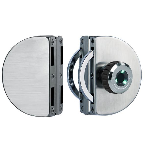 

kerong safe and reliable stainless glass door lock mechanical key bluetooth fingerprint unlock