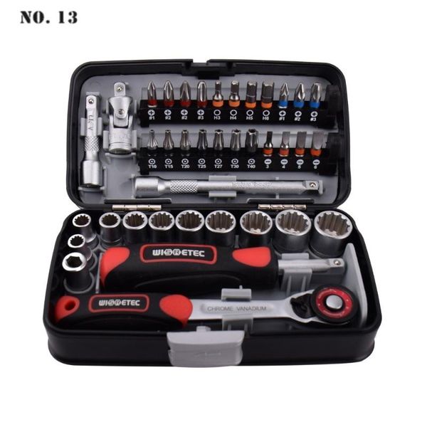 

professional hand tool sets 38pcs/pack ratchet wrench set 1/4" socket screw bits tools kit bike maintenance repair kits