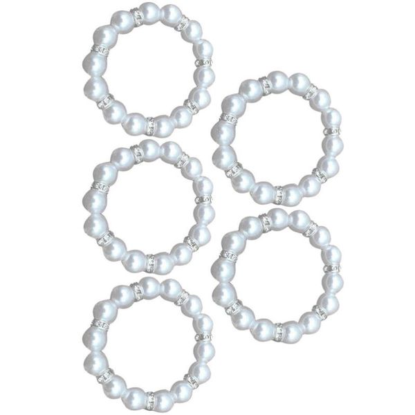 

5pcs simulated pearl napkin rings decorative buckle clasps