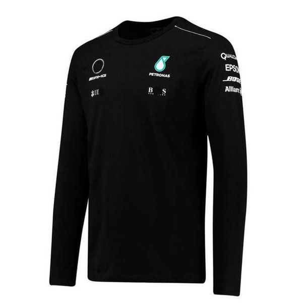 

petronas sweatshirts t shirts mercedes amg f1 formula one racing mens women casual long sleeve t-shirt benz lewis hamilton team work clothes, White;black