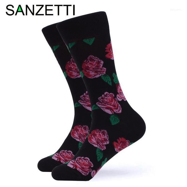 

socks & hosiery sanzetti 1 pair women's colorful bright novelty combed cotton rose sushi banana fun beautiful wedding dress happy, Black;white