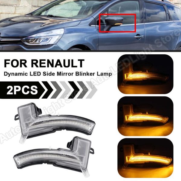 

emergency lights 2xdynamic led side mirror blinker flowing turn signal light lamp for clio 4 iv phase 2 2021