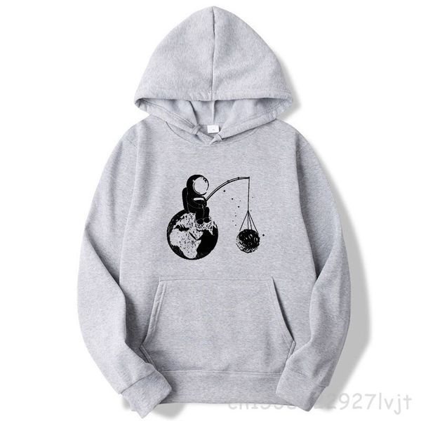 

gift fashion brand hoodies astronaut funny design printing blended cotton spring casual hip hop hoodies sweatshirts y0319, Black