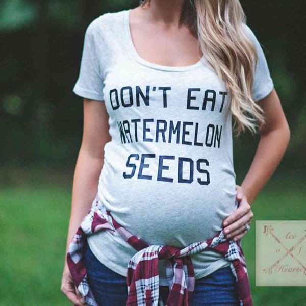 

maternity dress t-shirts tees casual pregnant women blouses clothes summer maternity shirts plus size for pography po shoot, White