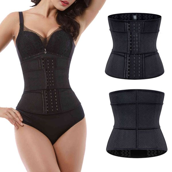 

waist tummy shaper 2021 double two in one reinforced belt mh perforated rubber corset latex body shaping cloth
