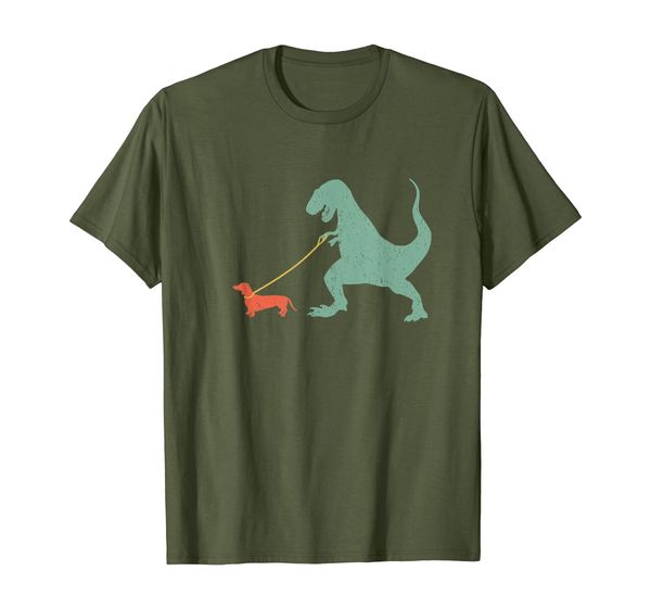 

cute dachshund dinosaur funny wiener dog t-shirt, White;black