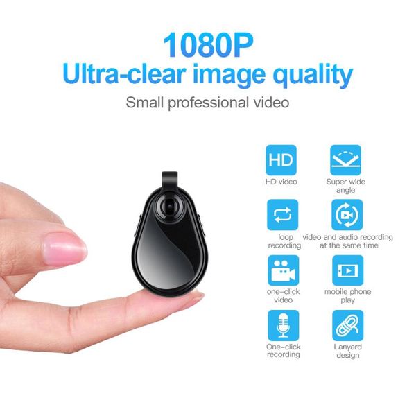 

mini cameras 1080p hd camera wearable campact small keychain necklace pendant dv dvr video recorder portable sports camcorder