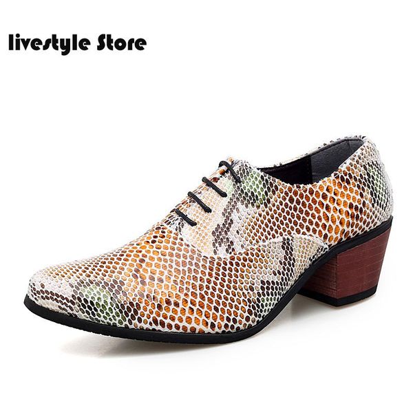 

men leather oxford shoes fashion dress wedding groom breathable pointed toe high heels formal business prom, Black