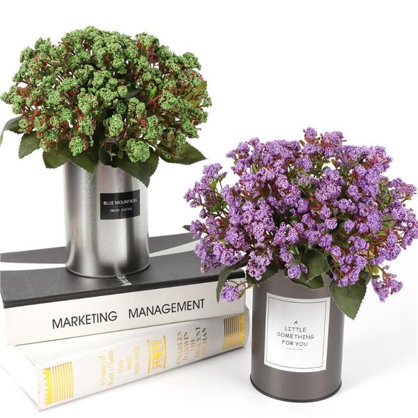 

decorative flowers & wreaths artificial flower bouquet simulation foam home office fake floral decor table centerpiece, pink