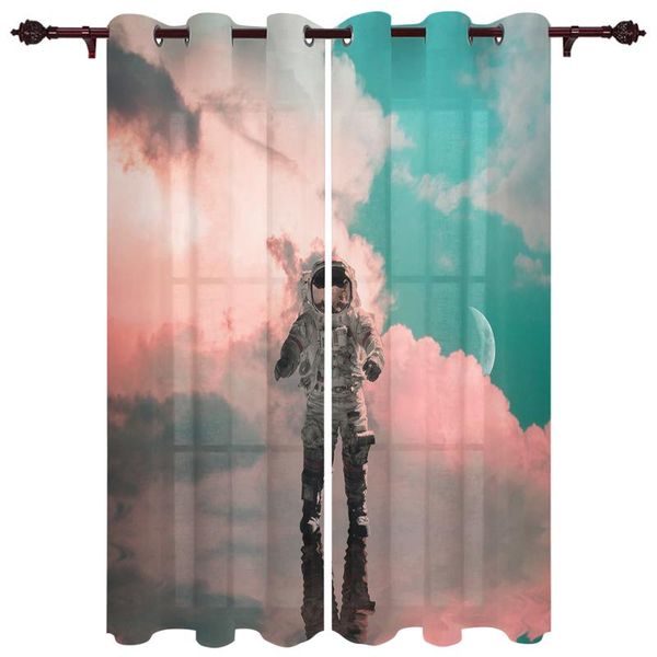 

luxury modern window curtains sky astronaut dream bedroom living room dining decoration translucent beautiful curtain & drapes