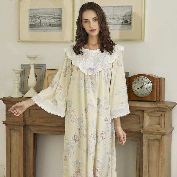 

round neck nightgown long dress womens sleepwears romantic satin sleeve, Black;red