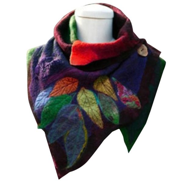 

scarves fashion irregular learves printed scarf winter women warm wrap ski sportswear accessories female, Blue;gray