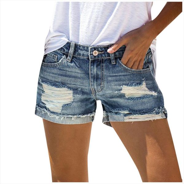 

pure color hole denim womens short summer push up skinny slim pocket female s xl dropshipping c2, White;black