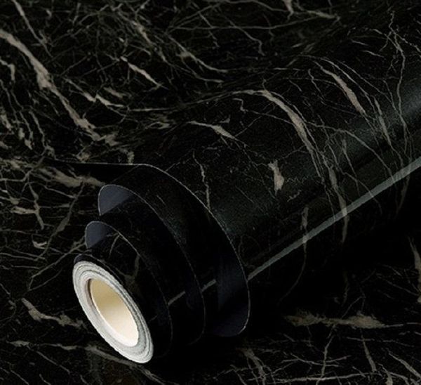 

wallpapers black smooth marble wallpaper waterproof pvc papel de parede 3d home decor and kitchen table