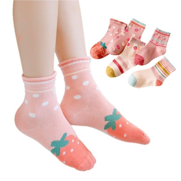 Çocuk Nefes Alabilir Pamuk Çoraplar Popüler Bebek Yürümeye Başlayan Kız Kızlar Sonbahar Kış Bahar Sıcak Trend Karikatür Çorap 1-12 Yıl Çocuk Çok Renkli Toptan