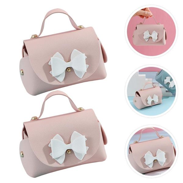 

gift wrap 2pcs leather favor handbags bowknot candy bags wedding party gifts