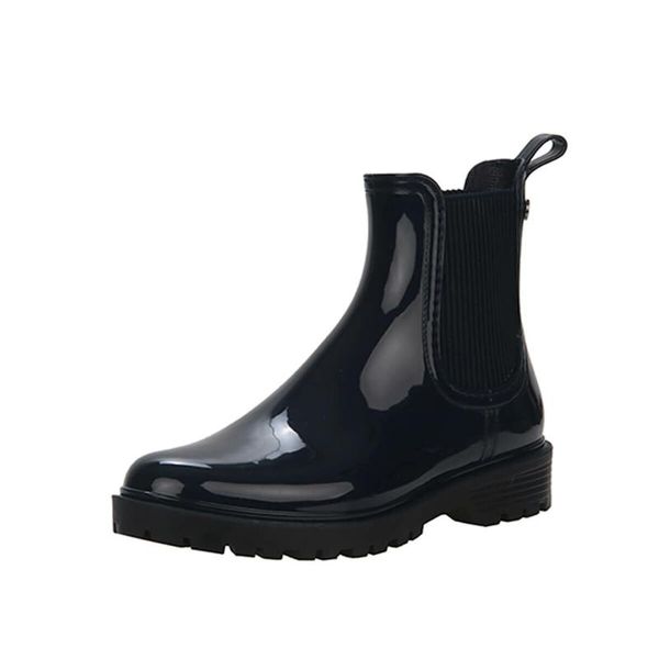 

navy blue women 's boots, Black