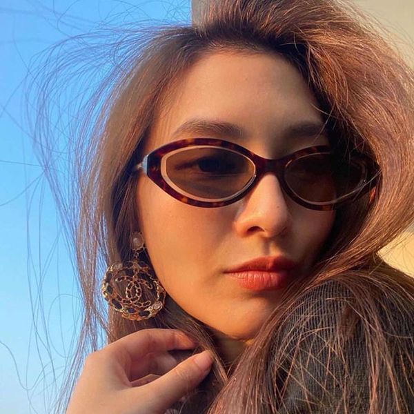 

sunglasses oval black frame women grey lenses lady eyewear, White;black