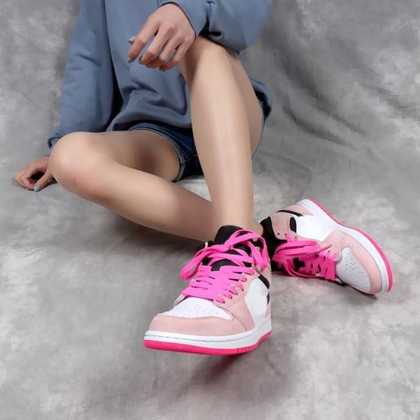 

good quality jumpman 1 mid crimson tint shoes hyper pink black sail big size men tennis schoenen