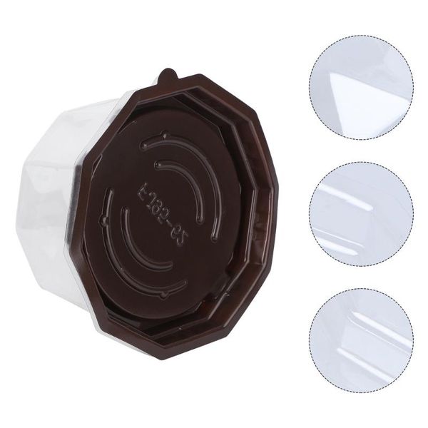 

gift wrap 50pcs clear small cake pastries boxes cases disposable transparent cupcake muffin holders cups for puff moon