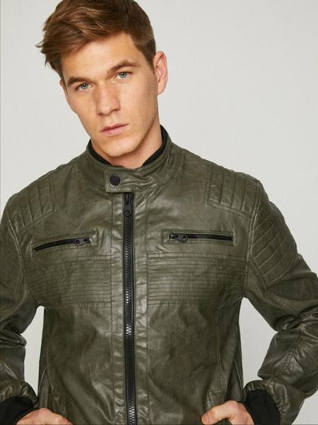 

men's fur & faux spring autumn men leather jackets classic slim fit pu coats motorcycle biker streetwear smart casual, Black