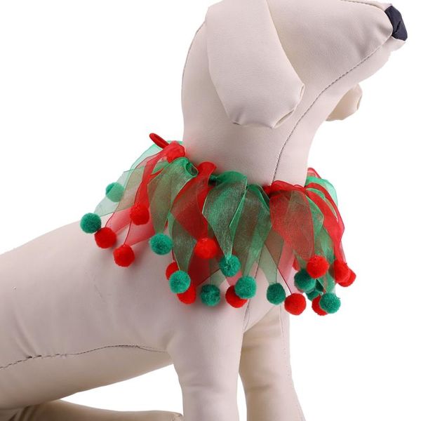 

christmas pet dog collar halloween colorful ribbons neck dogs xmas collars with small bell festival cosplay suit pets suppliers & leashes