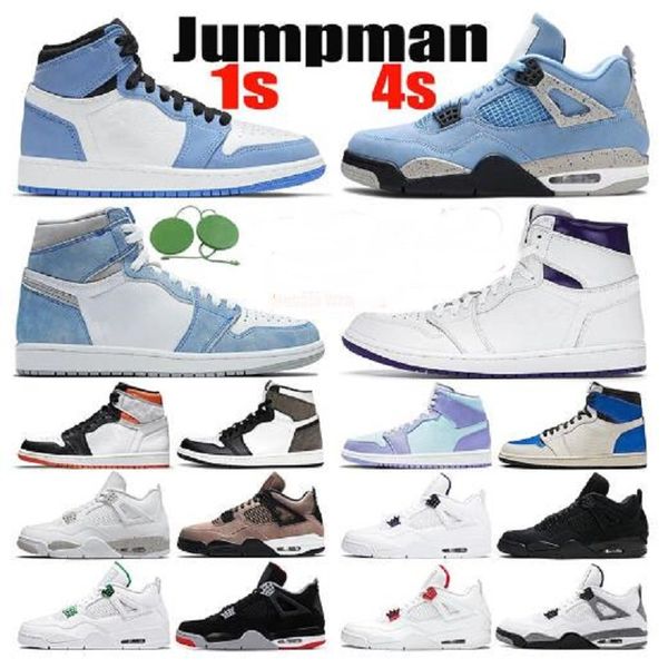 

man woman women mens jumpman 4 4s basketball shoes sail white oreo taupe haze university blue fire red thunder travis trainers sneakers