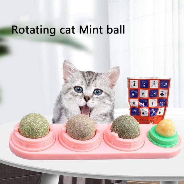 

cat toys 4 in 1 healthy catnip sugar candy licking nutrition gel energy ball toy for cats kitten increase drinking water help tool