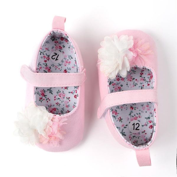 

first walkers lace flowers flat baby shoes toddler boy girl for born 0-12 months