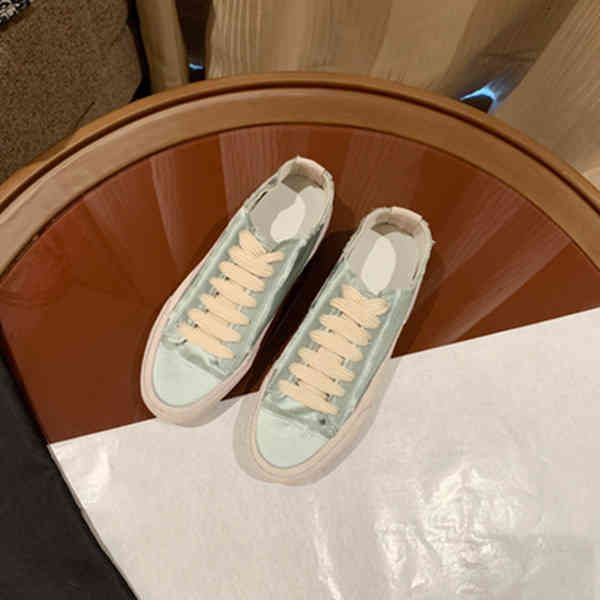 

dress shoes 2021 all-match sports white shoes women's summer casual shoe breathable niche satin shoess swuh, Black