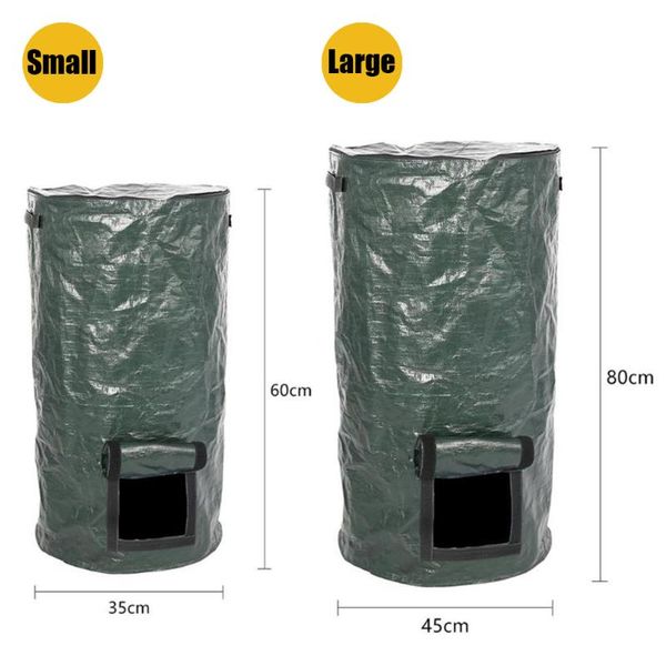 

organic waste garden yard compost storage bag environmental kitchen pe disposal bags planters & pots