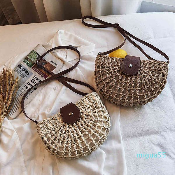 

women's straw versatile beach holiday bag, fashion rattan bag