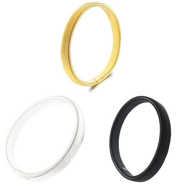 

men's metal spring bracelet environmental protection and anti-leg color gift for husband charm bracelets, Golden;silver