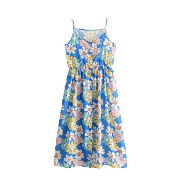 

maternity dresses summer fashion ladies suspender dress 2021 trend v-neck women flowers french style female mother costumes, White