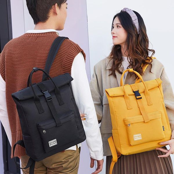 

backpack mjzkxqz fashion teenagers black canvas bagpack large capacity lapbackpacks student school bag mochila sac a dos