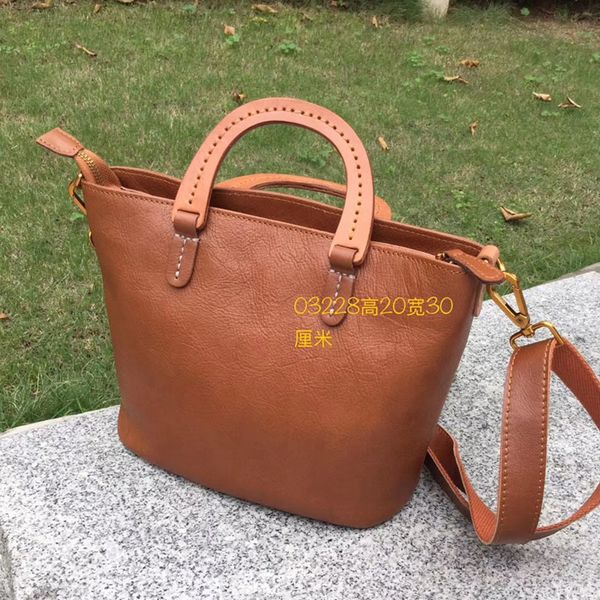 

designer bags leather handbag retro tote messenger bag female first layer leather hand stitching handle original uxury bag