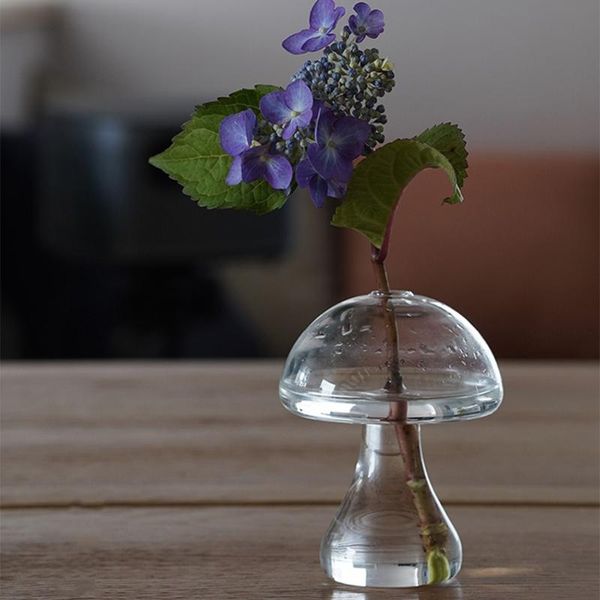 

mushroom-shaped glass flower planter vase terrarium container for hydroponic pl vases